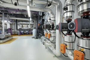 Pumpenverteilung Abwärmenutzung und Glykol